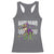 Funny Mardi Gras T-rex Dinosaur Racerback Tank Top Mardi Grawr Beads Carnival Party