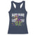 Funny Mardi Gras T-rex Dinosaur Racerback Tank Top Mardi Grawr Beads Carnival Party