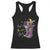 Funny Mardi Gras Cowgirl Racerback Tank Top Let's Geaux Girls Western Cowgirl Boots Carnival