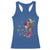 Funny Mardi Gras Cowgirl Racerback Tank Top Let's Geaux Girls Western Cowgirl Boots Carnival