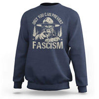 Navy Bigfoot graphic sweatshirt with crew neck, long sleeves, and large front print.