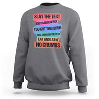 Test Day Sweatshirt Slay The Test Big Brain Energy Students Spirit