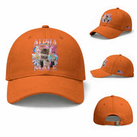 Alpha Male Cat Baseball Cap Funny Rainbow Kitten Meme Bootleg