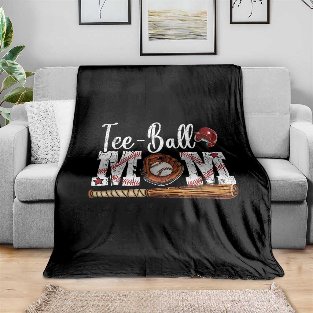 Baseball Mom Throw Blanket Tee Ball Mama Funny Mother's Day