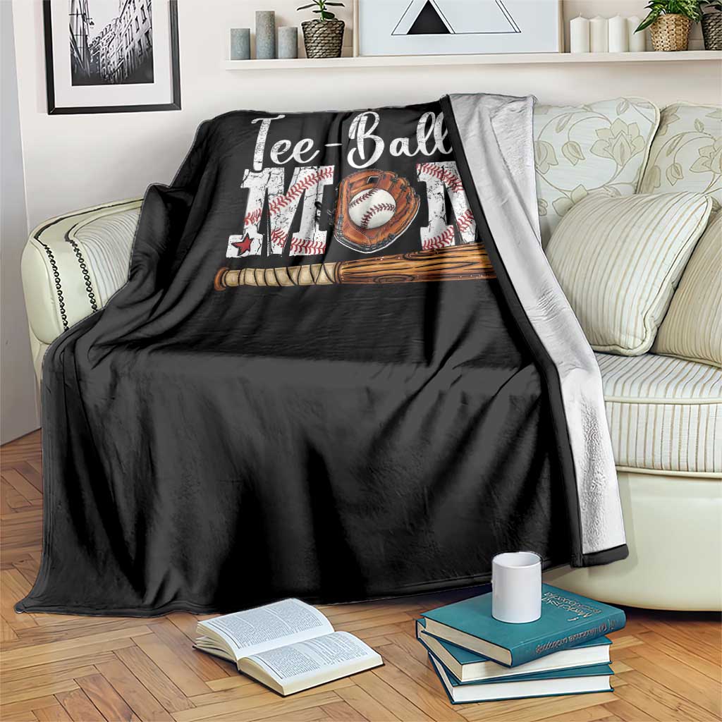 Baseball Mom Throw Blanket Tee Ball Mama Funny Mother's Day
