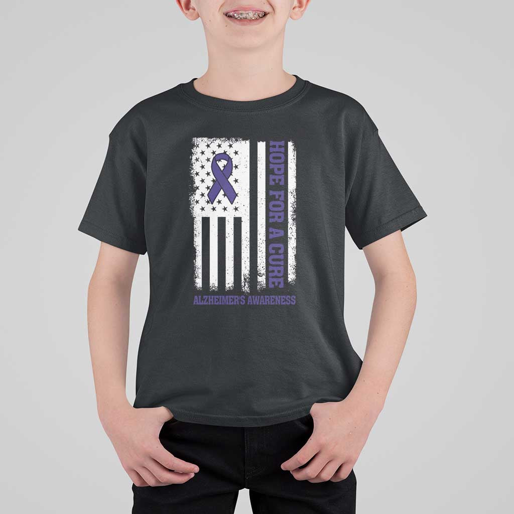 Alzheimer's Awareness T Shirt For Kid Hope For A Cure Alzheimer's Supporter - Wonder Print Shop