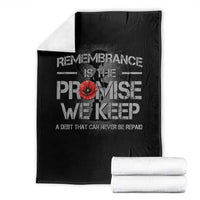 Remembrance Is The Promise We Keep Throw Blanket Memorial Day