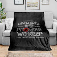 Remembrance Is The Promise We Keep Throw Blanket Memorial Day