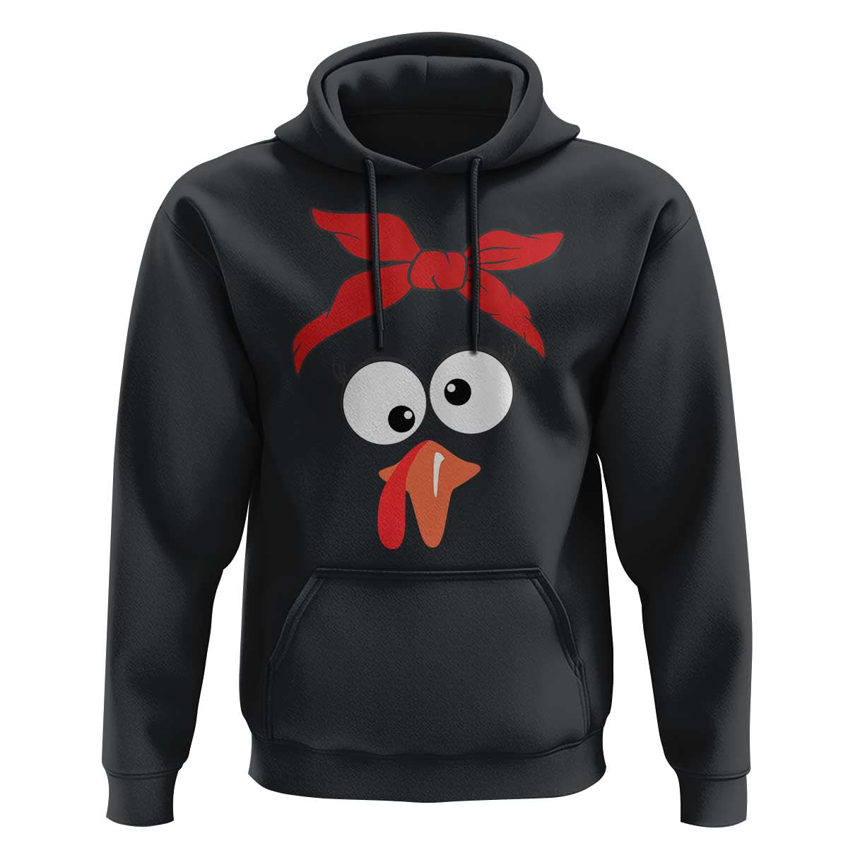 Funny Thanksgiving Hoodie Silly Turkey Autumn Season Hens Ribbon