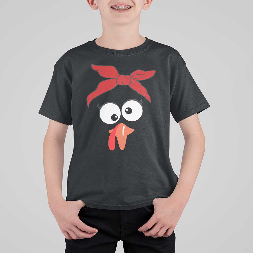 Funny Thanksgiving T Shirt For Kid Silly Turkey Autumn Season Hens Ribbon - Wonder Print Shop