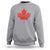 Thanksgiving Day Sweatshirt Thankful Vintage Maple Leaf Canada - Wonder Print Shop