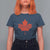 Thanksgiving Day T Shirt For Women Thankful Vintage Maple Leaf Canada - Wonder Print Shop