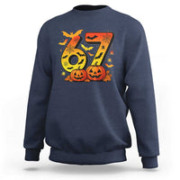 Funny 67 Halloween Sweatshirt Spooky Six Seven Meme Gen Alpha Slang - Wonder Print Shop