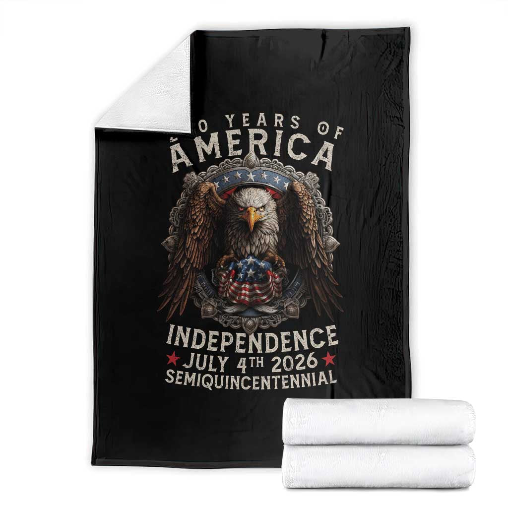 250 years Of America Independence Throw Blanket 250th American Anniversary Bald Eagle - Wonder Print Shop