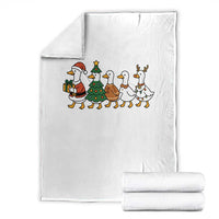 Funny Christmas Silly Goose Poultry Animal Lovers Throw Blanket - Wonder Print Shop