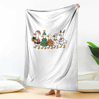 Funny Christmas Silly Goose Poultry Animal Lovers Throw Blanket - Wonder Print Shop