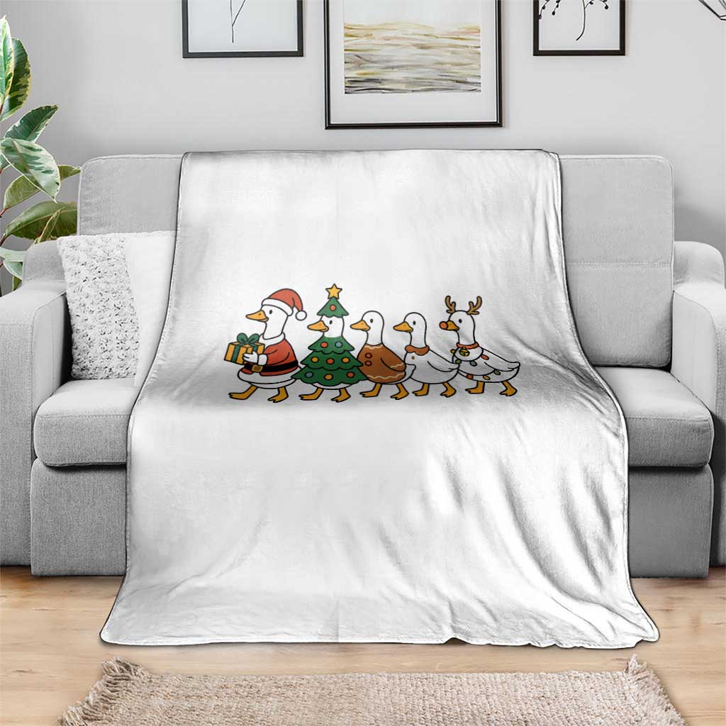 Funny Christmas Silly Goose Poultry Animal Lovers Throw Blanket - Wonder Print Shop