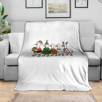 Funny Christmas Silly Goose Poultry Animal Lovers Throw Blanket - Wonder Print Shop