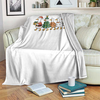 Funny Christmas Silly Goose Poultry Animal Lovers Throw Blanket - Wonder Print Shop