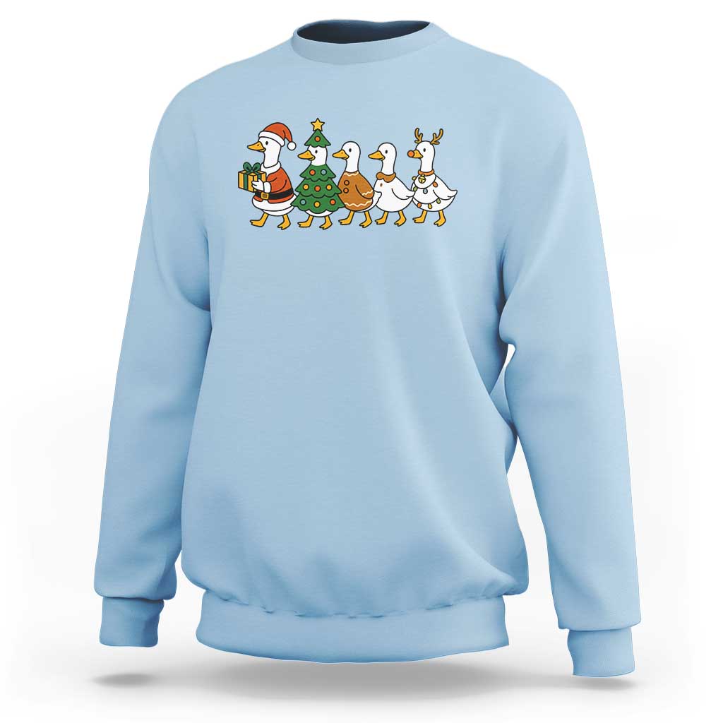 Funny Christmas Silly Goose Poultry Animal Lovers Sweatshirt - Wonder Print Shop