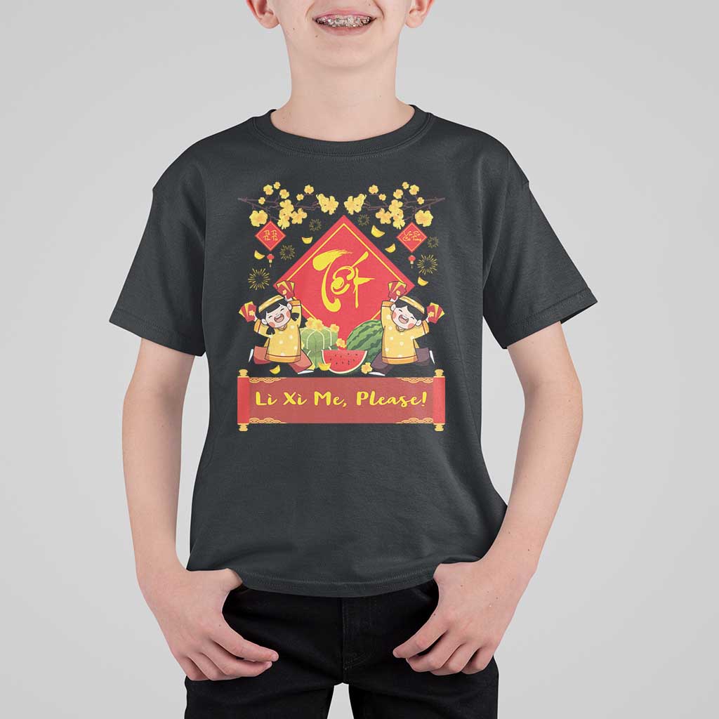 Funny Tet Vietnamese New Year 2025 T Shirt For Kid Li Xi Me Please Viet Holiday