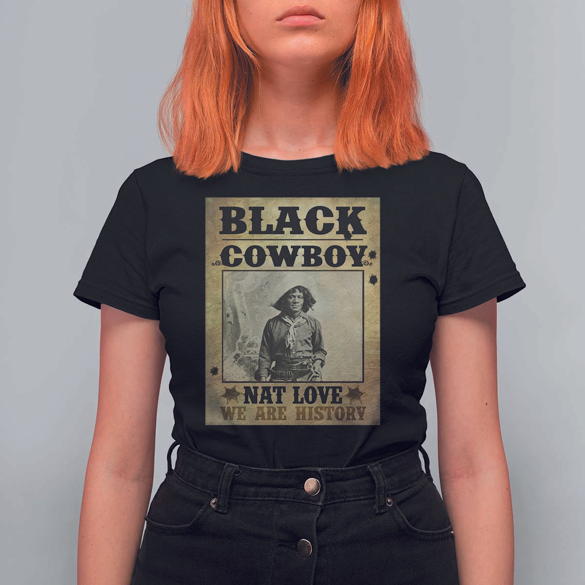 Black Cowboy Nat Love T Shirt For Women Black History Month