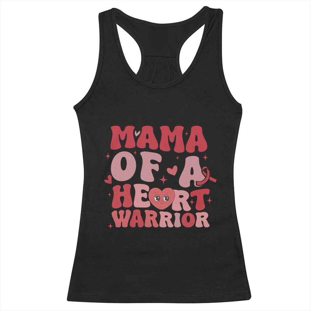 Mama Of A Heart Warrior Racerback Tank Top Congenital Heart Disease CHD Awareness