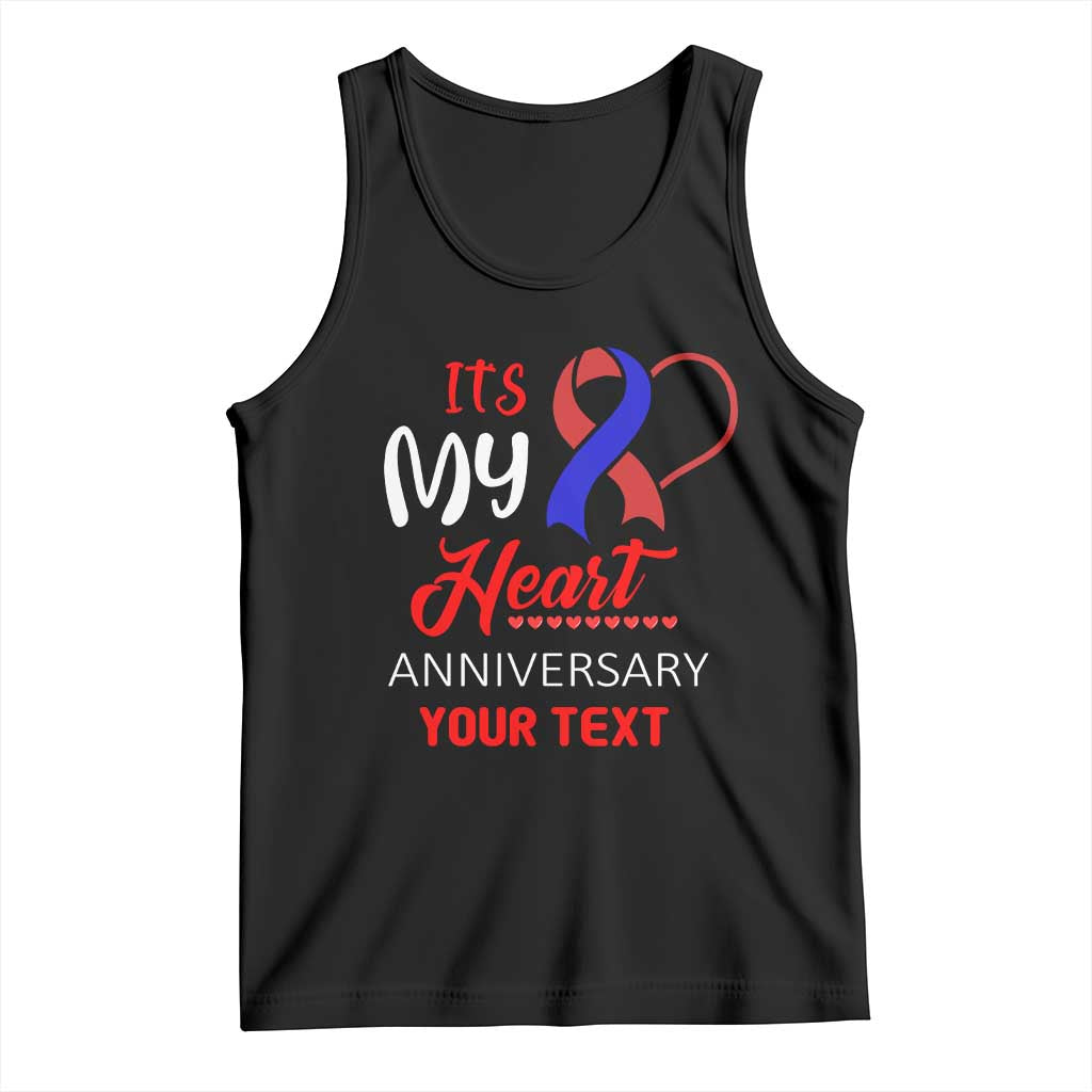 Personalized CHD Awareness Tank Top Custom Text It's My Heart Anniversary