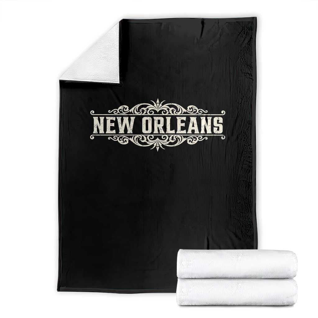 NOLA New Orleans Pride Vintage Scrollwork Throw Blanket