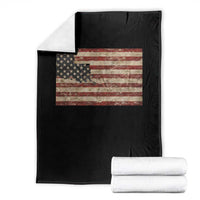 Louisiana Pride Vintage American Flag State Map Throw Blanket