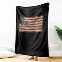 Louisiana Pride Vintage American Flag State Map Throw Blanket