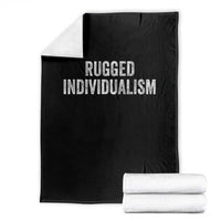 Rugged Individualism Throw Blanket Funny Capitalism Saying