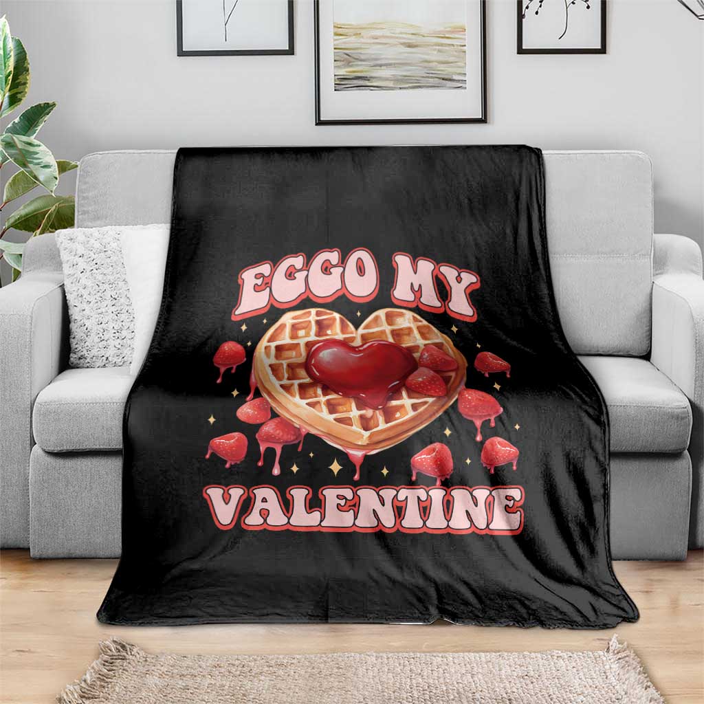 Eggo My Valentine Throw Blanket Funny Romantic Stranger Valentine's Day