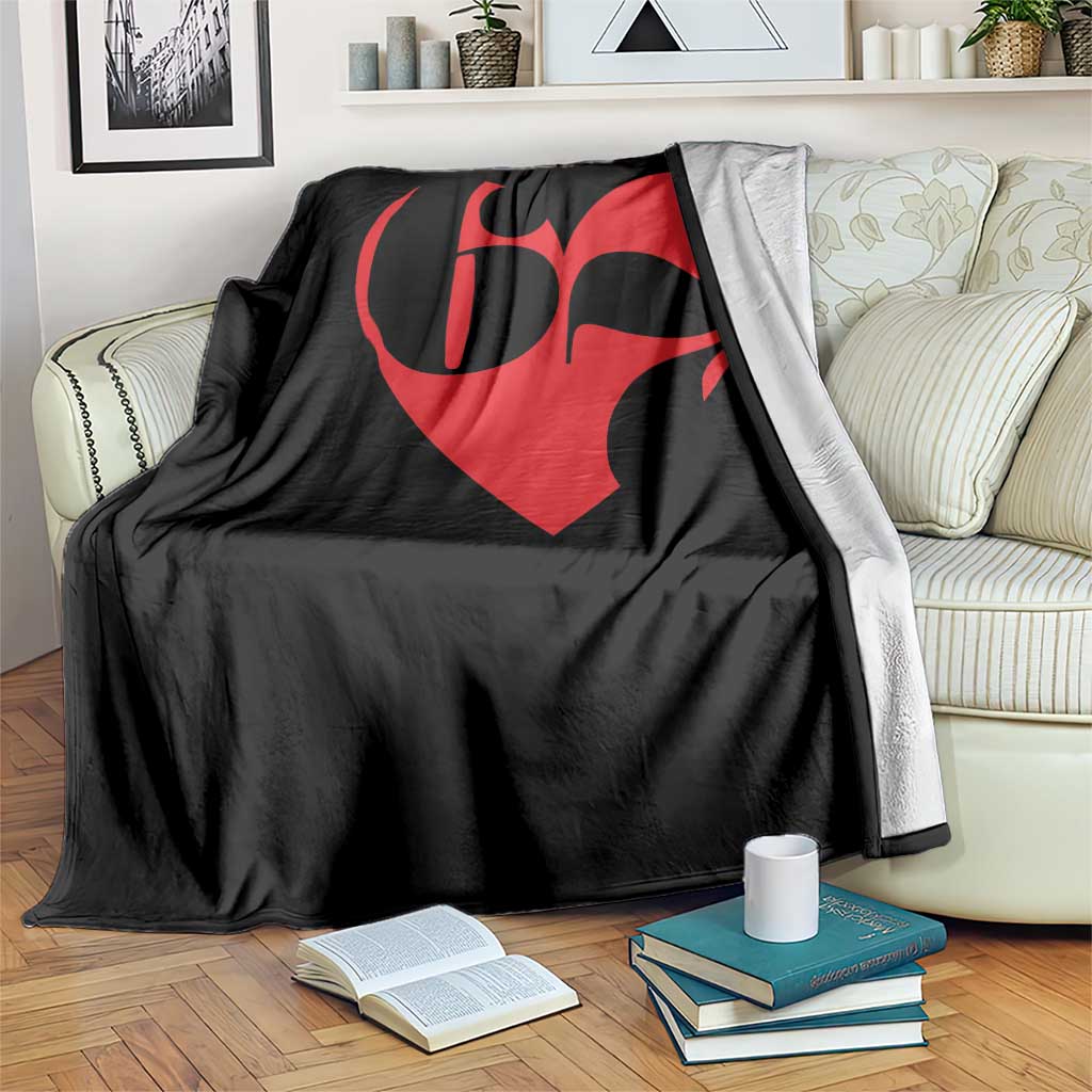 Funny Six Seven 67 Meme Valentines Day Red Heart Throw Blanket
