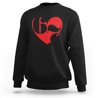 Funny Six Seven 67 Meme Valentines Day Red Heart Sweatshirt