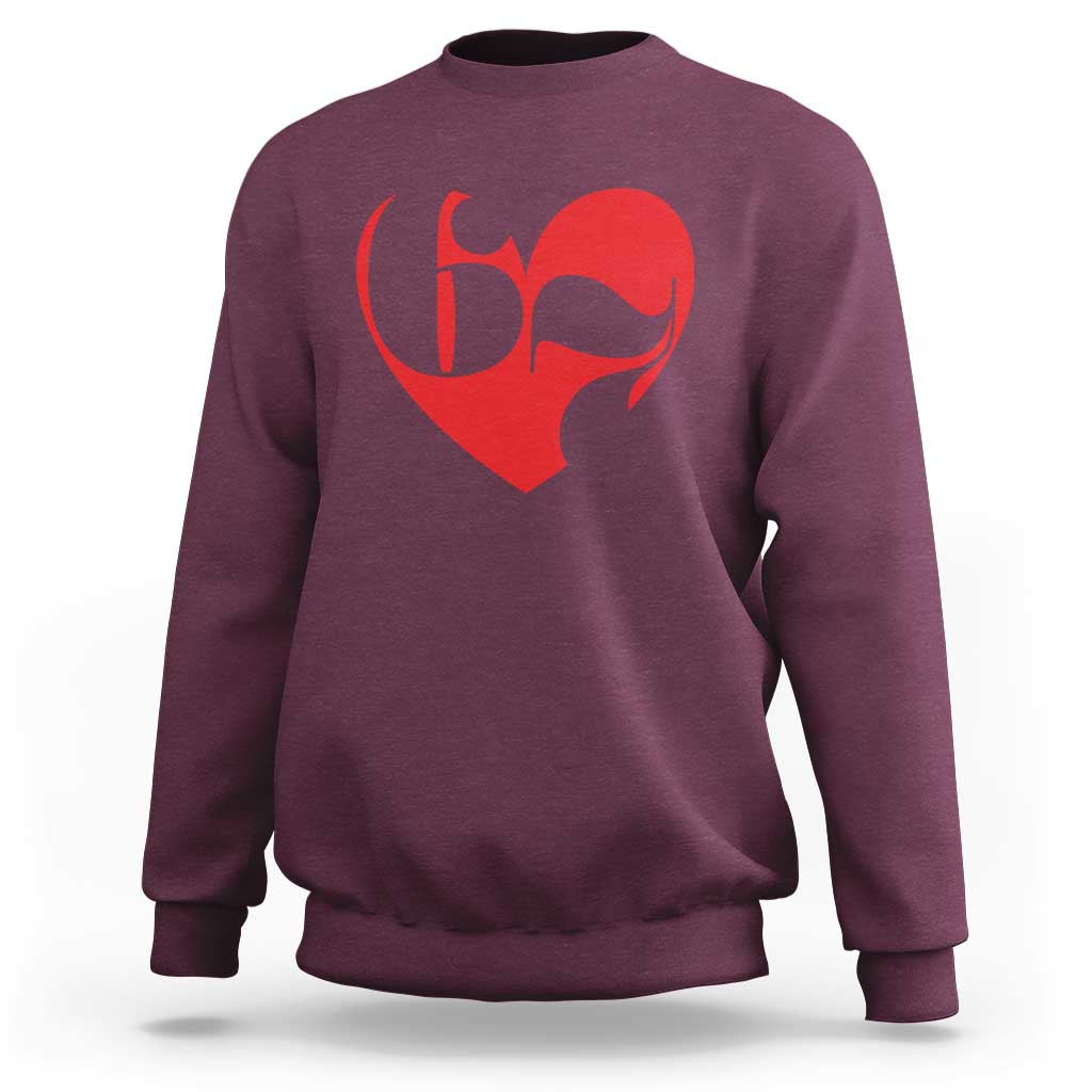 Funny Six Seven 67 Meme Valentines Day Red Heart Sweatshirt