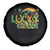 Funny St Patrick's Day Lucky Charm Spare Tire Cover Rainbow Gold Pot Clover