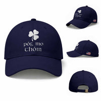 Funny Irish Pog Mo Thoin Baseball Cap St Patrick's Day Gaelic Saying Shamrock