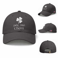Funny Irish Pog Mo Thoin Baseball Cap St Patrick's Day Gaelic Saying Shamrock