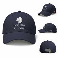 Funny Irish Pog Mo Thoin Baseball Cap St Patrick's Day Gaelic Saying Shamrock