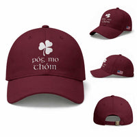 Funny Irish Pog Mo Thoin Baseball Cap St Patrick's Day Gaelic Saying Shamrock