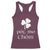 Funny Irish Pog Mo Thoin Racerback Tank Top St Patrick's Day Gaelic Saying Shamrock