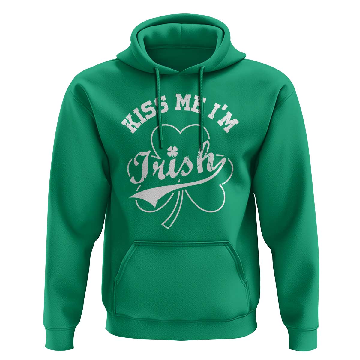 Funny Kiss Me I'm Irish St Patricks Day Hoodie Vintage Shamrock