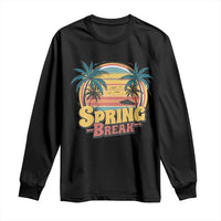Funny Spring Break Long Sleeve Shirt Spring Vacation Beach Palm Tree