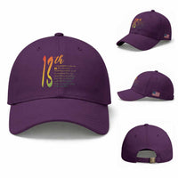 13th Amendment of U.S. Constitution Baseball Cap Juneteenth Black History