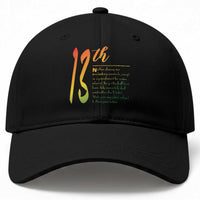 13th Amendment of U.S. Constitution Baseball Cap Juneteenth Black History
