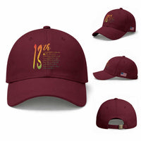 13th Amendment of U.S. Constitution Baseball Cap Juneteenth Black History