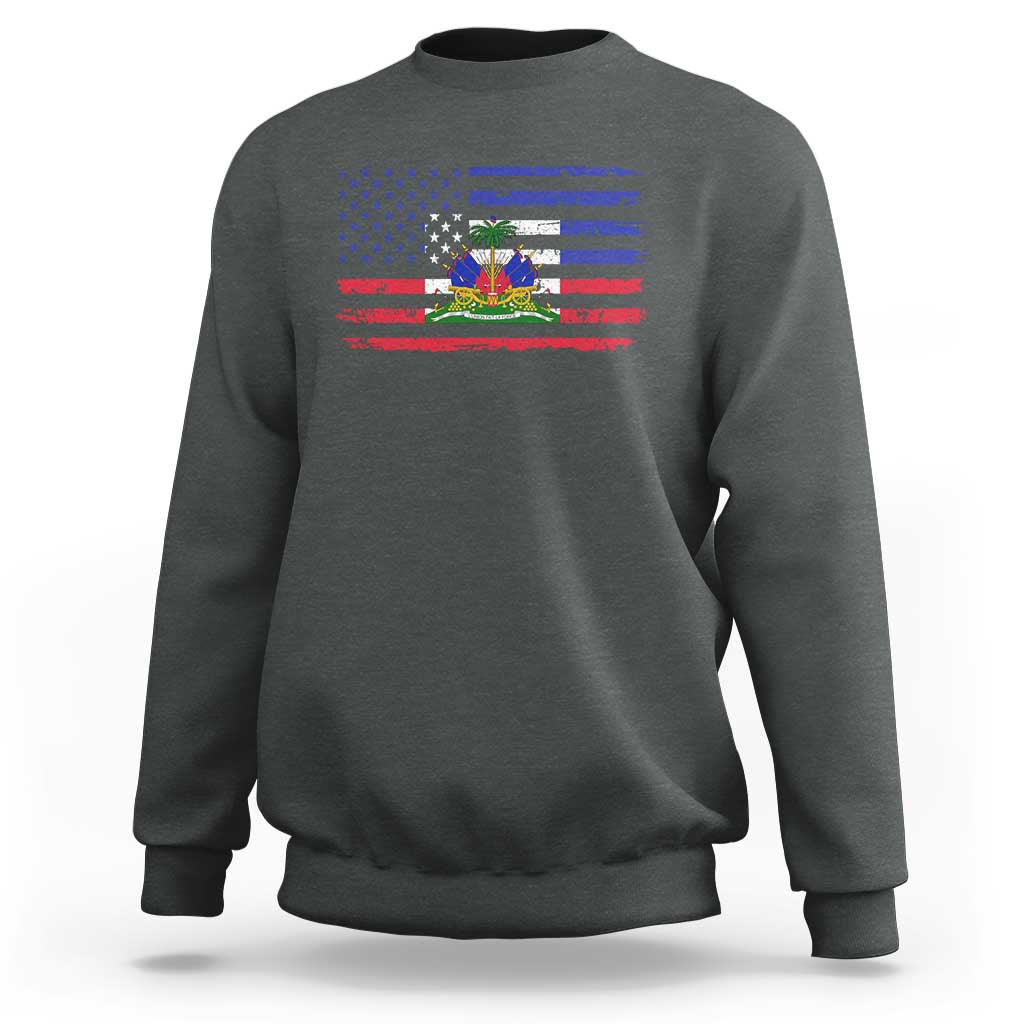 American Haitian Haiti USA Flag Sweatshirt