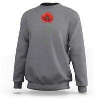 Remember Memorial day Red Poppy Veteran Military Army Sweatshirt