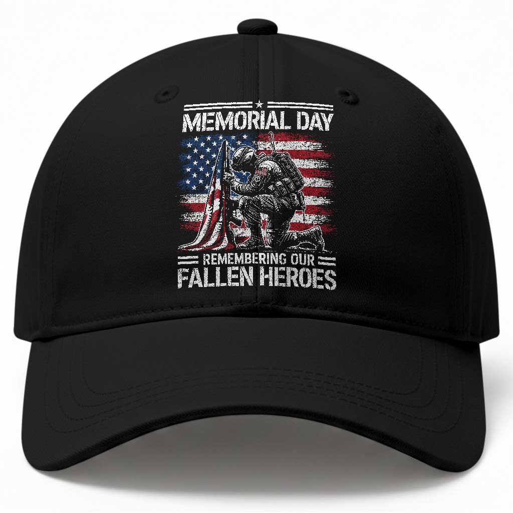 Memorial Day Baseball Cap Remembering Our Fallen Heroes Veteran Day American Flag